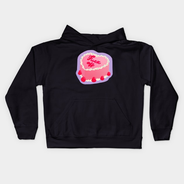 Fuck Off Cake Kids Hoodie by ilustracici